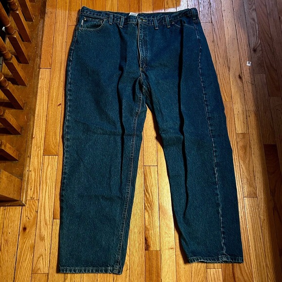 Carhartt‎ Men's Medium Wash Denim Jeans Straight Leg Jeans Size 48x32 - Picture 1 of 3